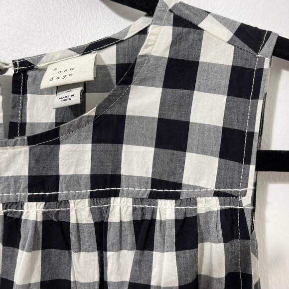 A New Day Buffalo Plaid Midi Sleeveless Dress with Smocked Waist [size M] - Picture 9 of 12